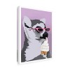 Canvas Wall Art - Bykammille  'Jugdy Lemur With Icecream' Wall Art for Living Room, Bedroom, or Office Décor by Trademark Fine Art - 14 x 19 Inches - 2 of 4