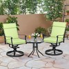 Aoodor Outdoor High Back Dining Chair Cushion Set, Water Proof & Stain Resistant, Polyester Fabric Cover with Ties and Zipper, Set of 2 - 2 of 4