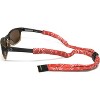 Croakies Suiters Glasses Strap, Bandana Red|Made in the USA|96% Cotton|made of high quality material that prevents slipping and sliding of sunglasses - image 2 of 3