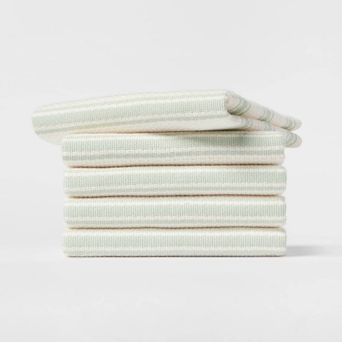 12 x 12 Cotton Waffle Dishcloths with Hemming Pack Green - Threshold™