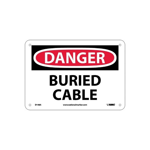 National Marker Danger Buried Cable 7X10 .040 Aluminum D148A - image 1 of 1