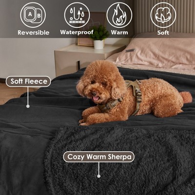 Large Black Waterproof Outdoor Comforter Blanket for Pets