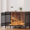 Bekrvio 48inch Heavy Duty Wooden Dog Crate for Large/Medium Dogs, Reinforced Frame Kennel Indoor with Double Doors, Multi-Use as TV Stand & End Table - 2 of 4