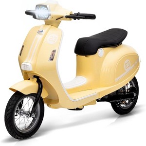 Electric Moped Scooter for Kids, 24V Kids Ride on Motorcycle, Max Up to 14MPH, with Rear Brake, LED Light, for Kids/Teens 8-12 - 1 of 4