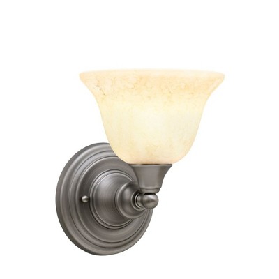 Toltec Lighting Any 1 - Light Sconce in  Brushed Nickel with 7" Italian Marble Shade
