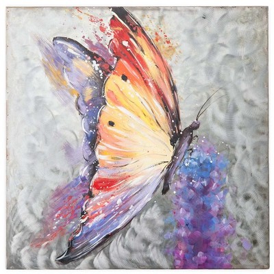 Wind & Weather Handcrafted Butterfly Metal Wall Art