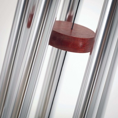 Art Deco Butterfly Wind Chime with Silver Tubes