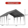 Heavy Duty Carport, Portable Waterproof Car Canopy Shelter, UV Protection Outdoor Garage for Vehicles & Equipment - 2 of 4