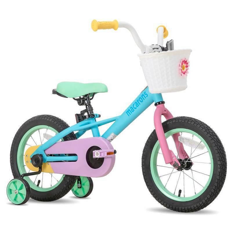 Joystar Macaroon 14 Inch Ages 3 to 5 Kids Boys Girls Toddler Balance Training Wheels Coast Brake Bike Bicycle, Pastel, 1 of 7