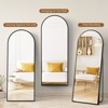FONTOI 71"x26" Full Length Mirror Standing or Hanging Aluminum Alloy Frame HD Reflection for Bedroom Living Room Hallway Entryway, Gold/Black - 4 of 4