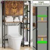 Aheaplus 7-Tier Bathroom Organizer with Adjustable Shelf, Over The Toilet Storage Cabinet with Doors and 4 Hooks - 4 of 4