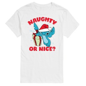 Men's - Lilo and Stitch - Naughty Or Nice Short Sleeve Graphic T-Shirt - 1 of 4
