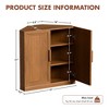 31 in. Tall Wood Grain Corner Storage Cabinet in Natural Wood Color, Storage Organizer with Adjustable Shelves for Bedroom Living/Dinning Room - 4 of 4