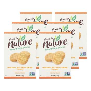 Back To Nature Peanut Butter Crème Cookies - Case of 6/9.6 oz