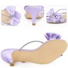 Perphy Women's Open Toe Rhinestone Strap Bow Kitten Heels Slide Sandals - 3 of 3