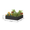VisioGear Outdoor Rectangle Garden Bed, Planter Herbs-Large Planter Box Kit for Vegetables, Flowers, Black, 47.24"*11.76"*47.24" - 3 of 4