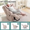 Lirago,Swivel Rocking Recliner Sofa for Adults - Beige Fabric with Adjustable Recline Positions - 2 of 4