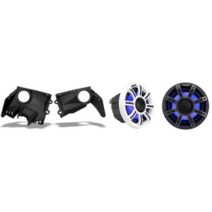 Kicker 51MSC65 6.5" Premium Marine LED Speakers Bundled with Speaker Panels Compatible with 2017-2025 CanAm Maverick X3 Vehicles - 1 of 4
