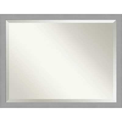 Amanti Art Brushed Sterling Silver Frame 30-in W x 30-in H Square Silver  Framed Wall Mirror in the Mirrors department at