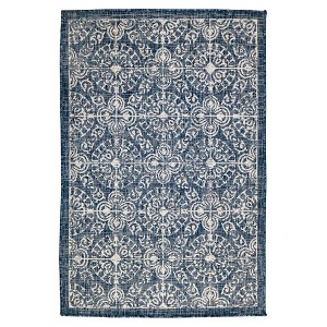 Liora Manne Carmel  Indoor/Outdoor Rug  Navy.. - 1 of 4