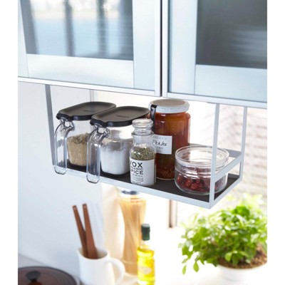 Black Steel Under Shelf Spice Rack and Organizer