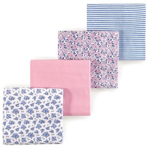 Luvable Friends Little Treasure Flannel Receiving Blankets 4pk - 1 of 1