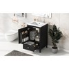 Ridstar 34 in. H Black Bathroom Storage Cabinet with Door and A Drawer - 3 of 4