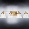 Urban Ambiance Luxury Traditional Bath Light 7.75''H x 33.5''W,  Olde Brass Finish,  Pawtucket Collection, UHP3995 - 4 of 4