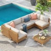 Maggift Patio Seating Sets, Transform Your Backyard into a Retreat, Designed for Relaxation and Style, Beige, 109.1"*54.5"*25.4" - 2 of 4