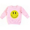The Juniper Shop Distressed Smiley Face Toddler Graphic Sweatshirt - 3 of 4