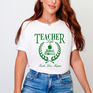 Simply Sage Market Teacher Life Books Garment Dyed Tee - 1 of 4