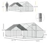 ROOMTEC Large Metal Chicken Coop, Walk-in Chicken Run Outside Galvanized Wire Poultry Chicken Hen Pen Spire Cage with Cover - 2 of 4
