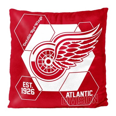 NHL Detroit Red Wings Firm Density Connector Velvet Reverse Pillow