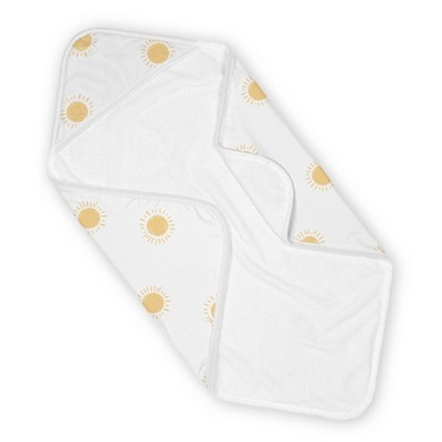 Sweet Jojo Designs Baby Boy, Girl, Unisex/Gender Neutral Hooded Baby Towels Boho Sun Yellow and White
