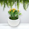Unique Bargains Artificial Plants Mini Rose Arrangement Plastic 3.15"x3.15"x4.33" 1 Pcs - 2 of 4