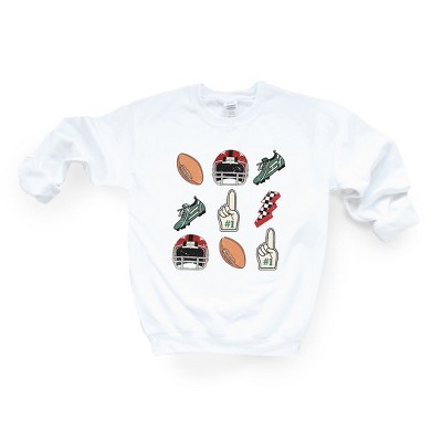 Simply Sage Market Women's Graphic Sweatshirt Football Collage