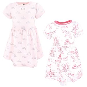 Hudson Baby Infant and Toddler Girls Cotton Dresses, Pink Fairytale Princess - 1 of 4