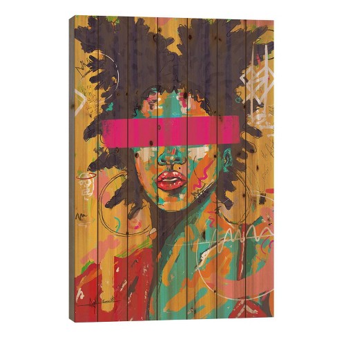 Lady Basquiat Wood Print By Nuwarhol - Icanvas : Target