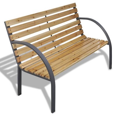 Vidaxl Garden Bench 47.2â€ Wood And Iron, 41014 : Target