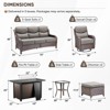 Gymojoy 8 Pieces/9 Pieces Outdoor Fire Pit Table w/ Patio 6in Sofa Swivel Chairs Table Ottoman Set - 2 of 4