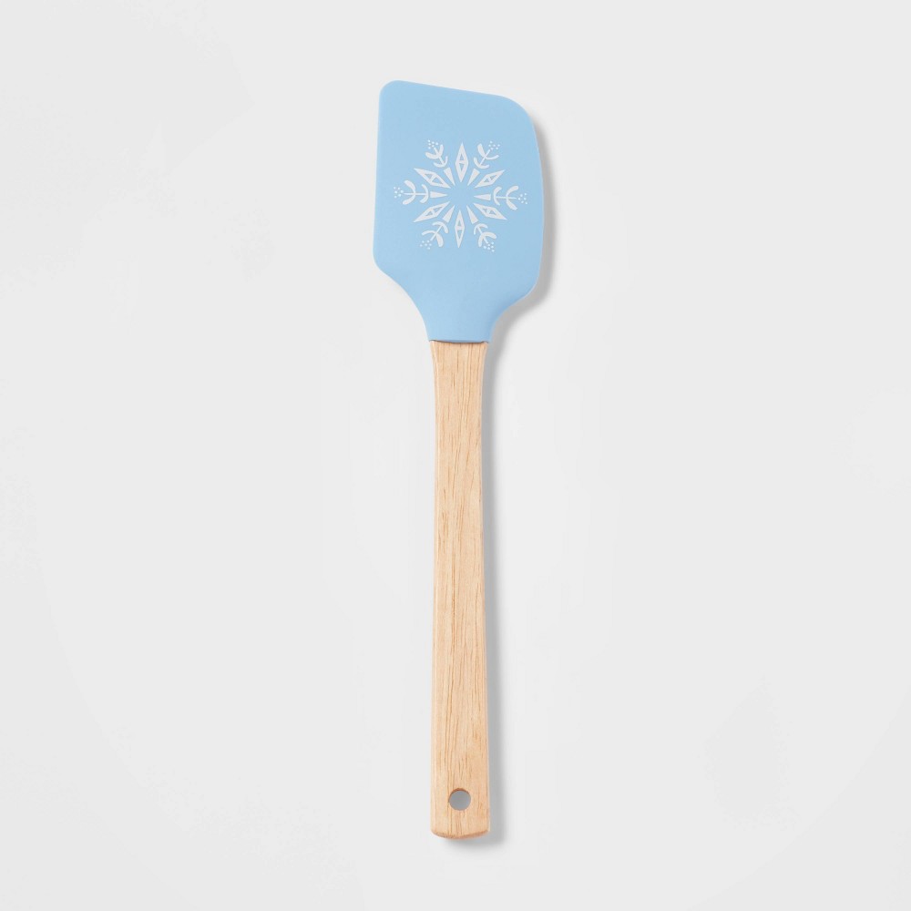 Silicone Snowflake Spatula with Wood Handle - Wondershop
