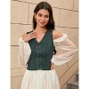 Acekool Women’s Pirate Steampunk Vest – Lace-Up Medieval Bodice, Suede Look Cosplay Waistcoat for Costume or Daily Wear - 3 of 4