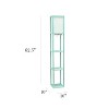 Simple Designs Three Shelf Etagere Floor Lamp Aqua Blue - 3 of 4