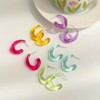 Paaaawaters Neon Prism Acrylic Hoop Earrings, Hypoallergenic Lightweight Jewelry Set with 5 Vivid Colors - 3 of 4