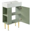 Chery Life 21.6" Bathroom vanity, Bathroom Storage Cabinet with Single Ceramic Sink, Left Side Storage - 3 of 4