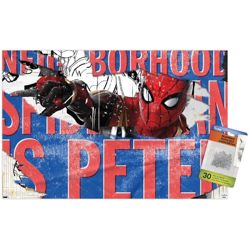 Trends International Marvel Spider-man: No Way Home - Web-shooter Unframed  Wall Poster Print Clear Push Pins Bundle 