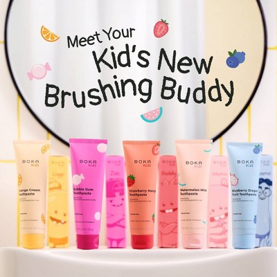 Boka Kids' Fluoride-Free Nano Hydroxyapatite Toothpaste - Bubblegum - 3.4oz