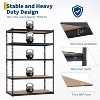 5 Tiers Garage Storage Shelves , 48 " L x 24 in W x 72 in Heavy Duty Storage Shelving Racks with Adjustable Shelf for Pantry Warehouse - 3 of 4