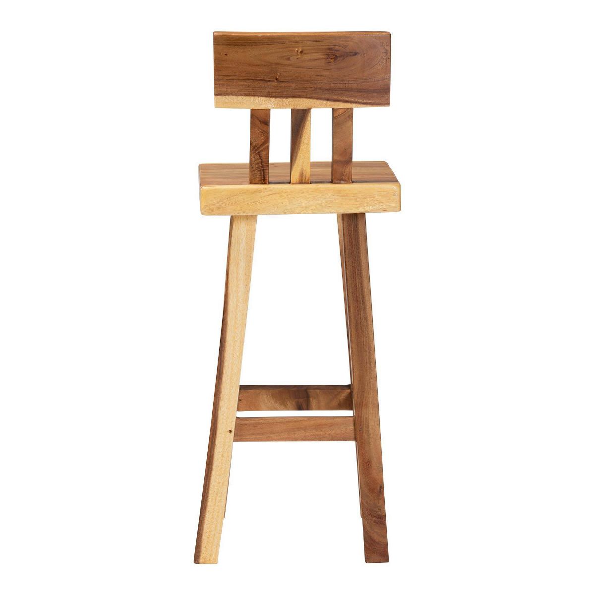 bali & pari Luli Suar Wood Bar Stool Natural Brown - thumbnail 5