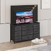 Garvee Stylish 55'' TV Console with 10 Drawers & Built-in Power Outlet – Versatile Storage for Any Room - 3 of 4